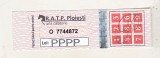bnk div RATP Ploiesti - bilet de calatorie - pensionari - 2010-2012
