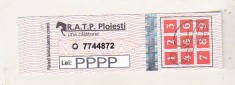 bnk div RATP Ploiesti - bilet de calatorie - pensionari - 2010-2012