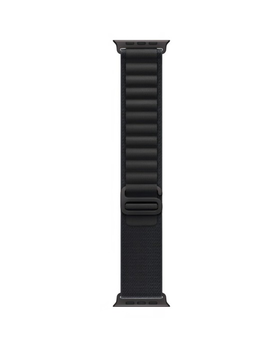 Curea smartwatch, THD, Alpine Loop, compatibila Apple Watch Ultra3 49 mm, Apple Watch 46 mm seria 11, Apple Watch SE3, catarama neagra, negru dark