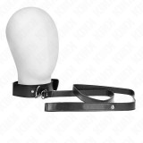 Kink Collar &amp; Gag-Colier cu Centură 116 cm, Curea Neagră