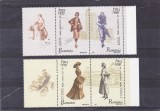 ROMANIA 2003 LP 1623 a MODA SECOLULUI XX SERIA CU VINIETE STANGA MNH