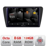 Navigatie Android Skoda Octavia 3, 2K QLED, 8GB RAM, 128GB