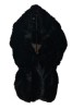 Fular din blana ecologică de lux tip sal, negru, 33x165 cm, Marime universala