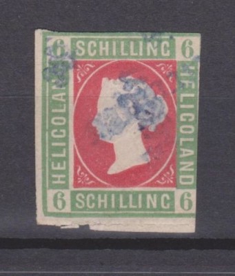 Germany Heligoland 1867 Queen Victoria 6S Mi.4 USED AM.474 foto