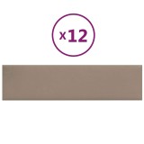 Cumpara ieftin Panouri perete 12 buc. cappuccino 60x15 cm piele eco 1,08 m&sup2;