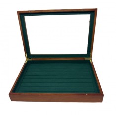 Organizator Inele ?i Bijuterii cu 8 randuri Si Geam Transparent WZ792