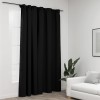 Draperie opacă, aspect de in, antracit, 290 x 245 cm, c&acirc;rlige