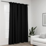 Cumpara ieftin Draperie opacă, aspect de in, antracit, 290 x 245 cm, c&acirc;rlige