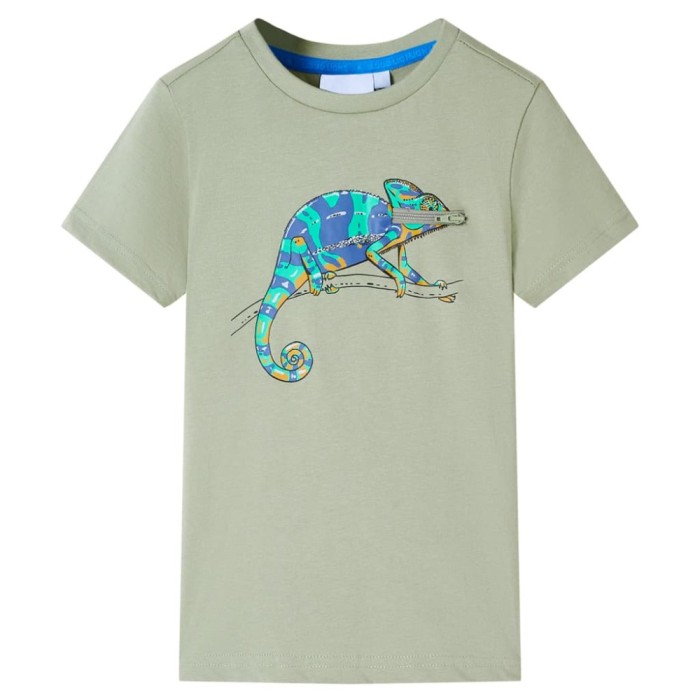 Tricou pentru copii cu m&acirc;neci scurte, kaki deschis, 128