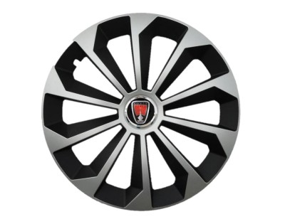 Set 4 capace roti Fame Gri-Negru cu inel R16, pentru gama auto Range Rover foto