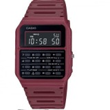 Casio Calculator Digital CA-53WF-4BDF, Ceas Bărbați 43.2mm Baterie cu Curea Roșie din Cauciuc