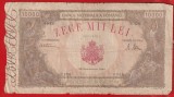 (2) BANCNOTA ROMANIA - 10.000 LEI 1945 (20 DECEMBRIE 1945), UZATA, FILIGRAM BNR, REGALISTA