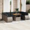 Gossi set mobilier de gradina cu perne, 10 piese, gri, poliratan