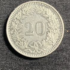 Moneda 20 rappen 1989 Elvetia