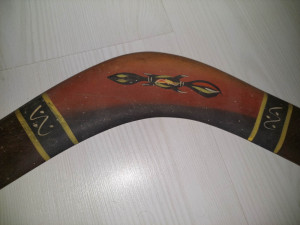 Bumerang/boomerang brigalow Australian Aboriginal,hand painted Australian  artist | Okazii.ro