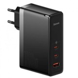 INCARCATOR retea Baseus GaN5 Pro, Quick Charge 140W, 1 x USB, 2 x USB Type-C, include cablu USB Type-C la USB Type-C 100W 1m, negru &quot;CCGP100201&quot; (timb