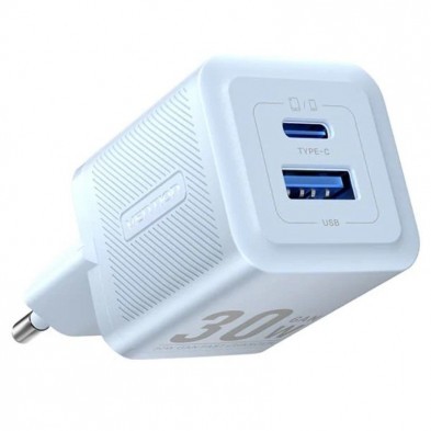 INCARCATOR retea Vention 30W, 1 x USB Type-C, 1 x USB, 5V/3A, PD 3.0, QC 3.0, QC 4.0, albastru, &amp;amp;quot;FEQL0-EU&amp;amp;quot; (timbru verde 0.18 lei) - 6922794 foto