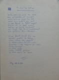 Cumpara ieftin Manuscrisul unei poezii de Gheorghe Tomozei din volumul Tara lui Fat Frumos 1976