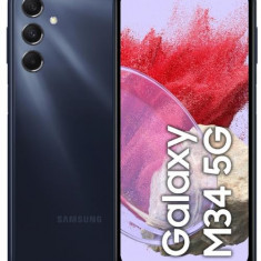 Telefon Mobil Samsung Galaxy M34 5G, Procesor Exynos 1280, Super AMOLED touchscreen 6.5inch, 6GB RAM, 128GB Flash, Camera Tripla 50+8+2MP, Wi-Fi, 5G,