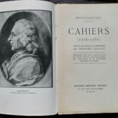 Cahiers (1716-1755)/ Montesquieu