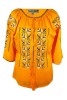 Bluza tip ie dama RIAG, marime L, portocaliu/crem