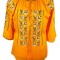 Bluza tip ie dama RIAG, marime L, portocaliu/crem