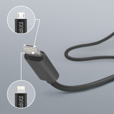 Cablu de date - 2 in 1 &amp;quot;Lightning + MicroUSB? Best CarHome foto