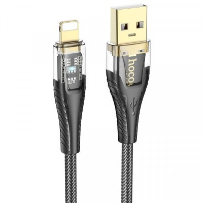 Cablu Date si Incarcare USB-A - Lightning HOCO U121, 18W, 1.2m, Negru foto