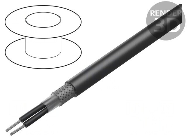 Cablu electric multifilar negru 3x0,75mm&sup2;