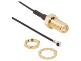 Cablu AMPHENOL RF AMC mamă la SMA mamă unghi drept 0,3m