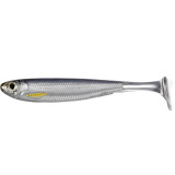 Shad Livetarget Slowroll Shiner Paddle Tail, culoare Silver-Smoke, 10cm, 4buc