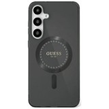 Husa pentru Samsung Galaxy S25 - Guess IML Rhinestones MagSafe (GUHMS25SPFTDTEK) - Black