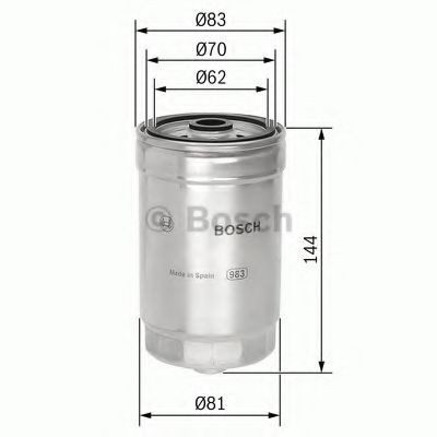 Filtru combustibil FIAT DUCATO bus (244) (2002 - 2016) BOSCH 1 457 434 314