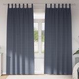 vidaXL Perdele cu perdele 2 pcs Antracit 260 x 140 cm Poliester
