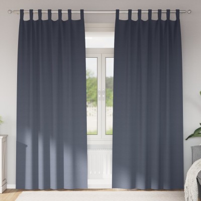 vidaXL Perdele cu perdele 2 pcs Antracit 245 x 140 cm Poliester foto