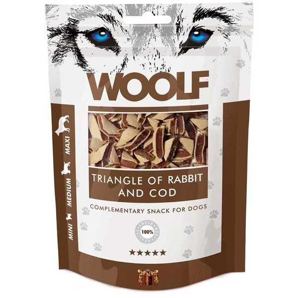 WOOLF Triunghiuri cu Iepure și Cod 100g