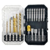 Set burghie PROCRAFT DBS-18 , 18 piese, Burghie pentru metal , Chei tubulare, Biti Innovative ReliableTools
