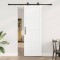 Ușa glisantă cu set hardware Alb 73.5x211 cm Lemn Solid de Pin