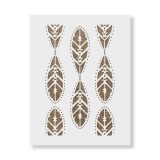 Cumpara ieftin Sablon Perete vopsire, tencuiala 900x600x0.7mm Tribal Paddle Refolosibil, model MXSP7132