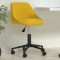 vidaXL Scaun de birou pivotant, galben muștar, catifea 335491