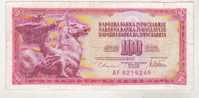 bnk bn Iugoslavia 100 dinari 1978 circulata foto