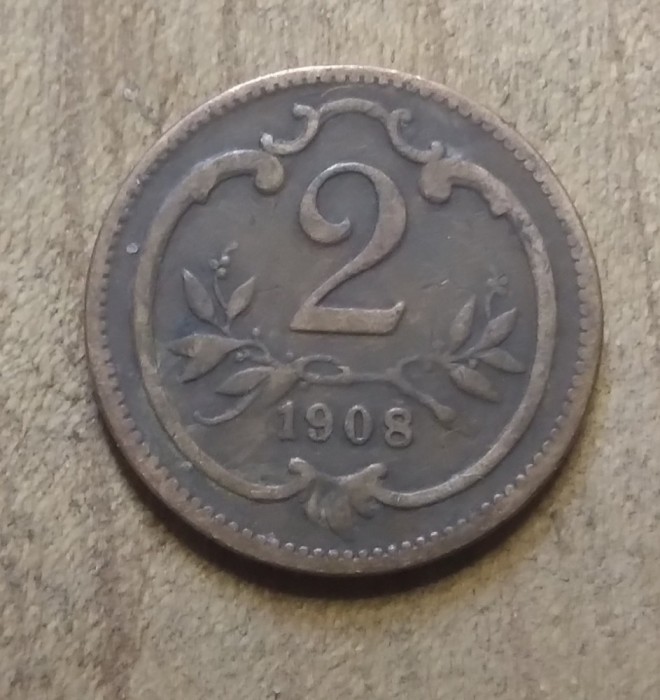 AUT AustroUngaria 2 heller 1908