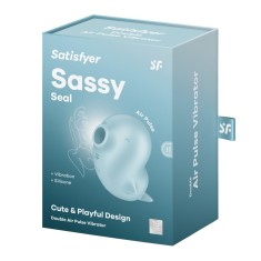 Sassy Seal - Stimulator clitoris, verde, 6.6 cm