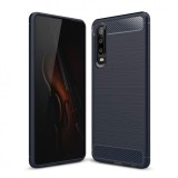 Husa HUAWEI P30 - Luxury Carbon TSS, Bleumarin