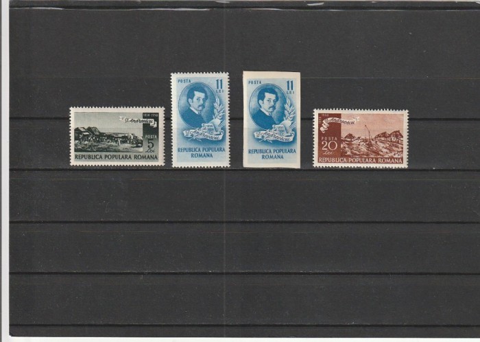 ROMANIA 1950 LP 262 CENTENARUL NASTERII I. ANDREESCU SERIE MNH NESTAMPILATA