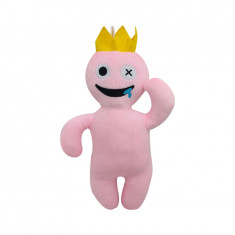 Jucarie de plus IdeallStore® Rainbow Friends Roblox, Pink King, 30 cm, roz