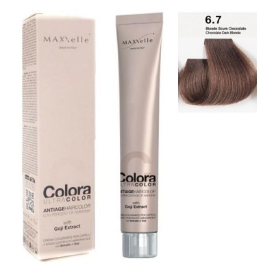 Blond &amp;icirc;nchis ciocolatiu 6.7 - Vopsea Colora MaXXelle cu extract de Goji 100 ML foto