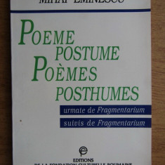 Mihai Eminescu - Poeme postume (editie bilingva romana-franceza)