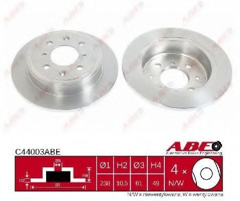 Disc frana HONDA CIVIC VI Hatchback (EJ, EK) (1995 - 2001) ABE C44003ABE