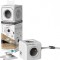 Prelungitor 4 prize CUB +2x USB lungime cablu 1.5m gri Allocacoc